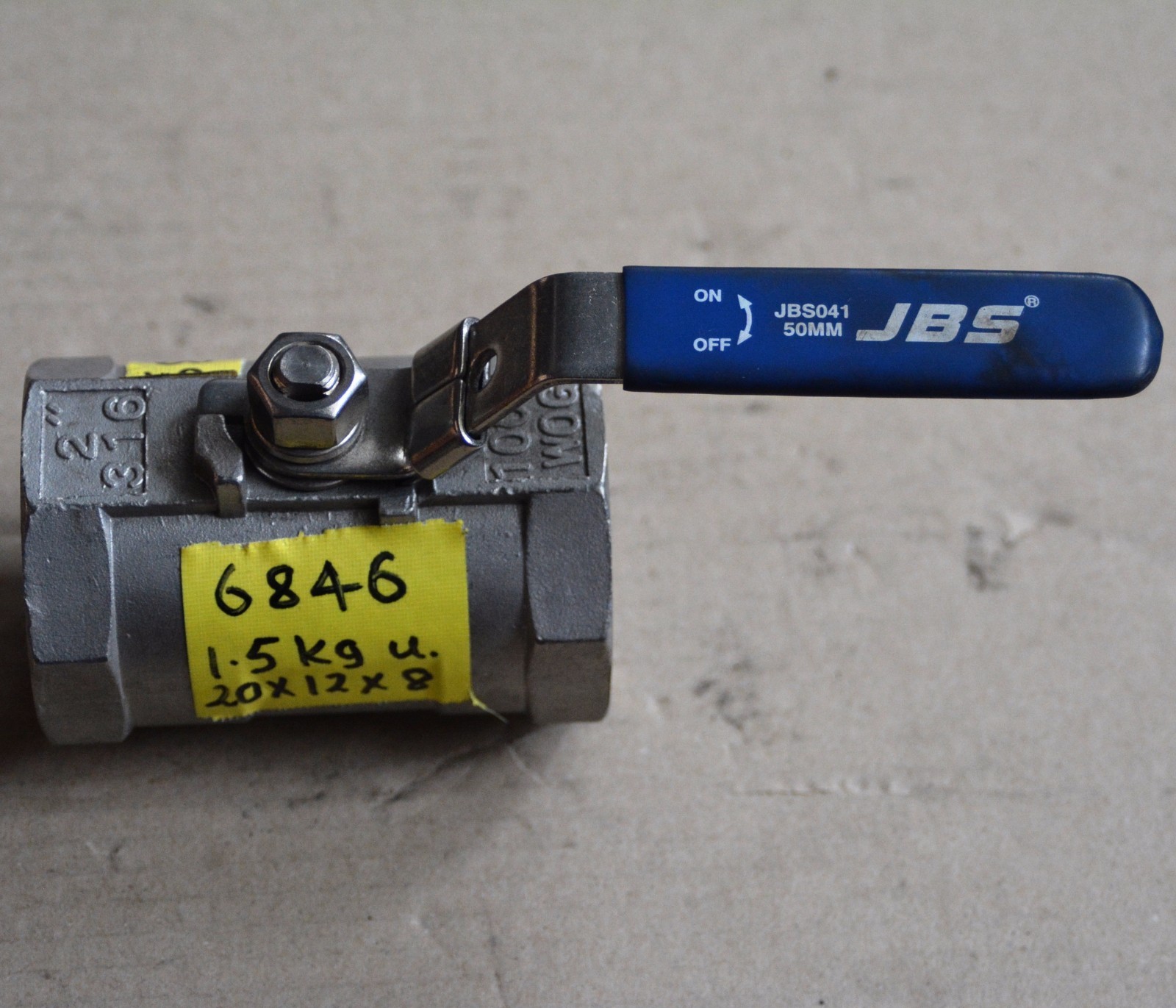 JBS 041 2″ inch 50mm 316 WOG 1000 stainless steel ball valve NEW