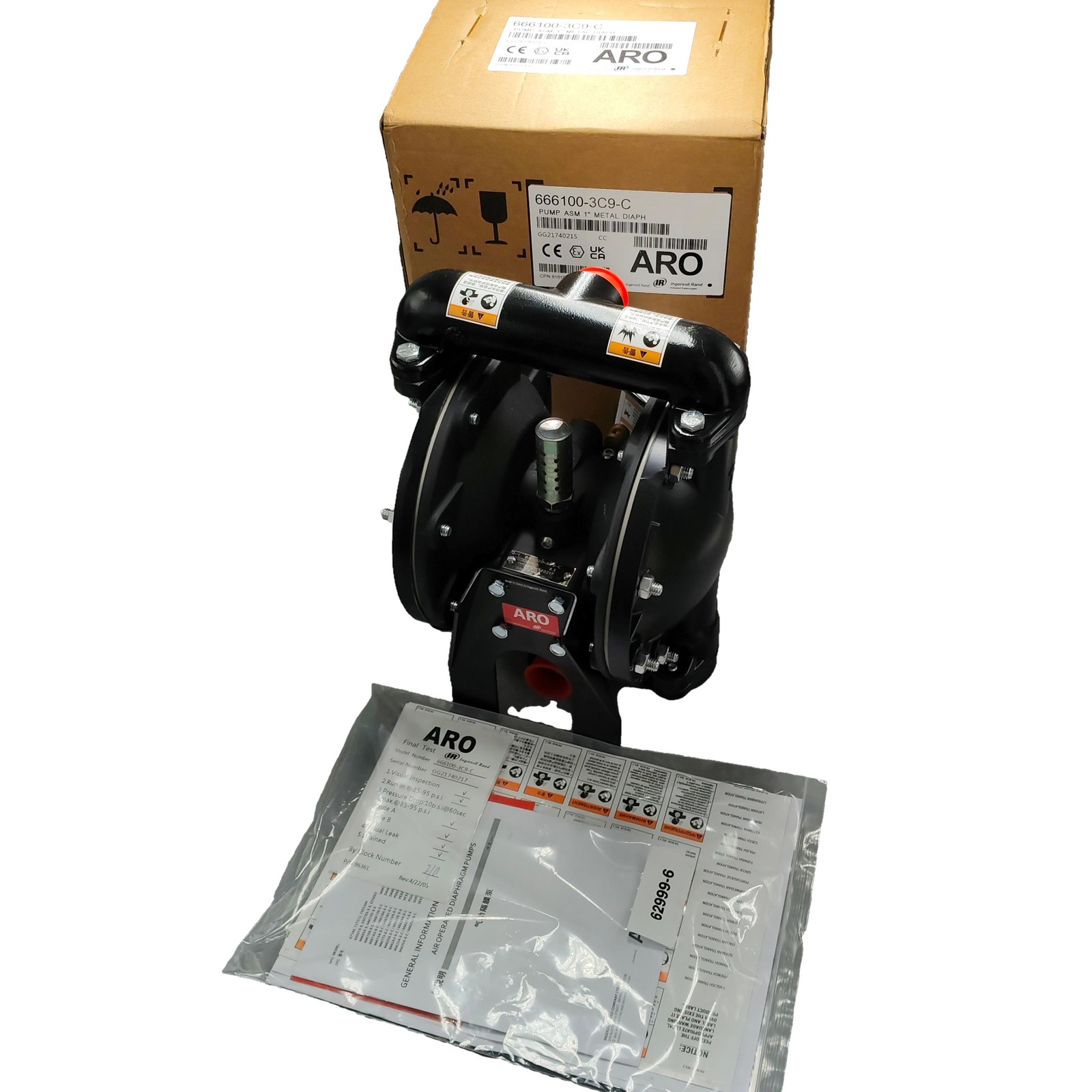 666100-3C9-C NEW 1” Double Diaphragm Pump Air Operated for Aro