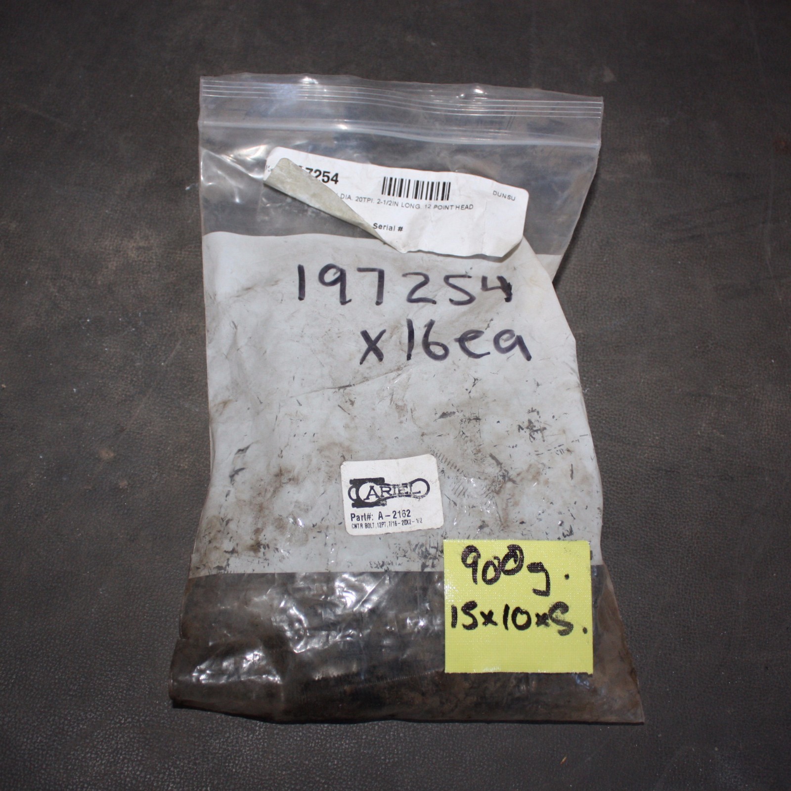 ARIEL A-2162 BOLT MACHINE 7/16″ THREAD DIA. 20TPI 2-1/2″ LONG 12 POINT set of 15