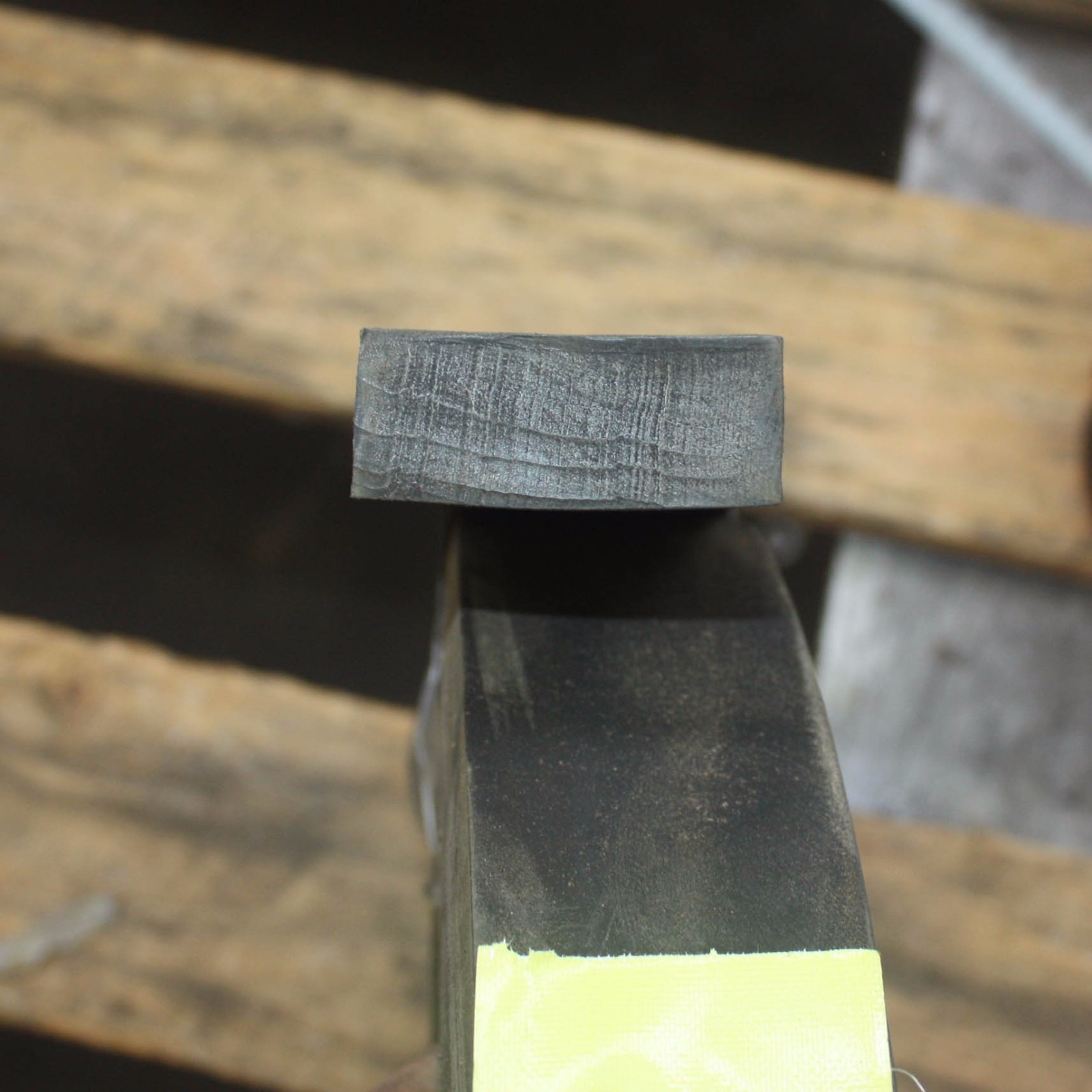 Heavy duty rubber strip skirting pad block mats 20mm thick x 50mm x approx. 2m