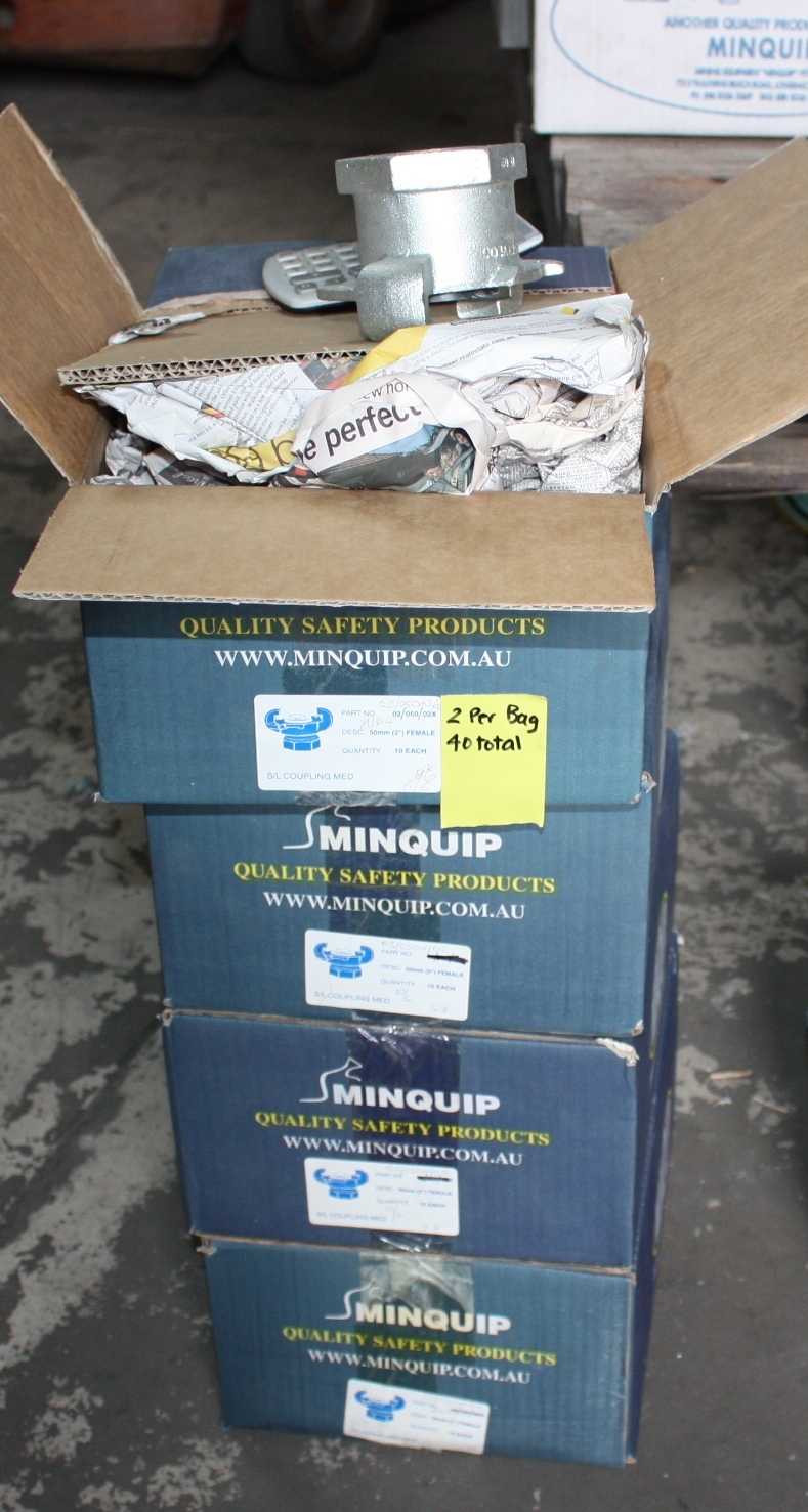 Minquip Pair of 2″ Inch 50mm Female NPT SL Safety Lock air Coupling Med