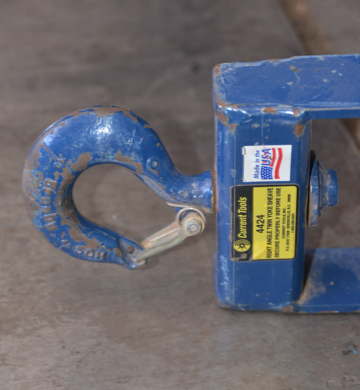 Current Tools 4424 Hook-Type Cable Sheave 4000LBS Max Capacity