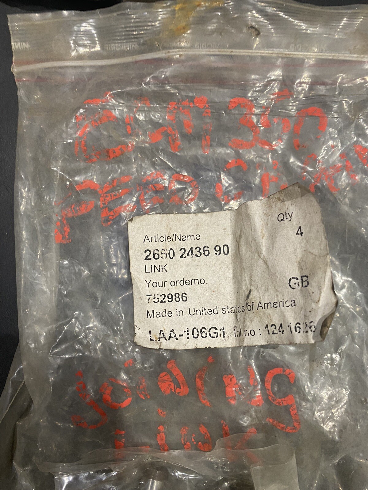 INGERSOLL RAND- ATLAS COPCO DRILLRIG FEED CHAIN LINK50243690 ECM 350/CM345/CM351