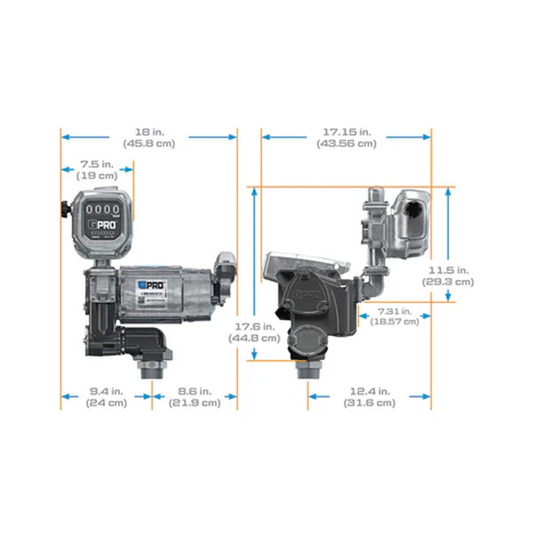 GPI 172050-01 35GPM 120v FUEL PUMP WITH 40 GPM METER, GPRO V35 SERIES