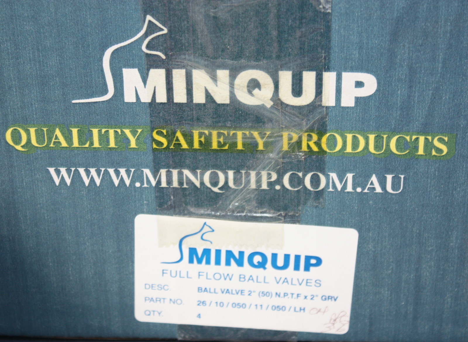 Minquip 2″ Inch 50mm Ball Valve NPT F to GRV shoulder NEW