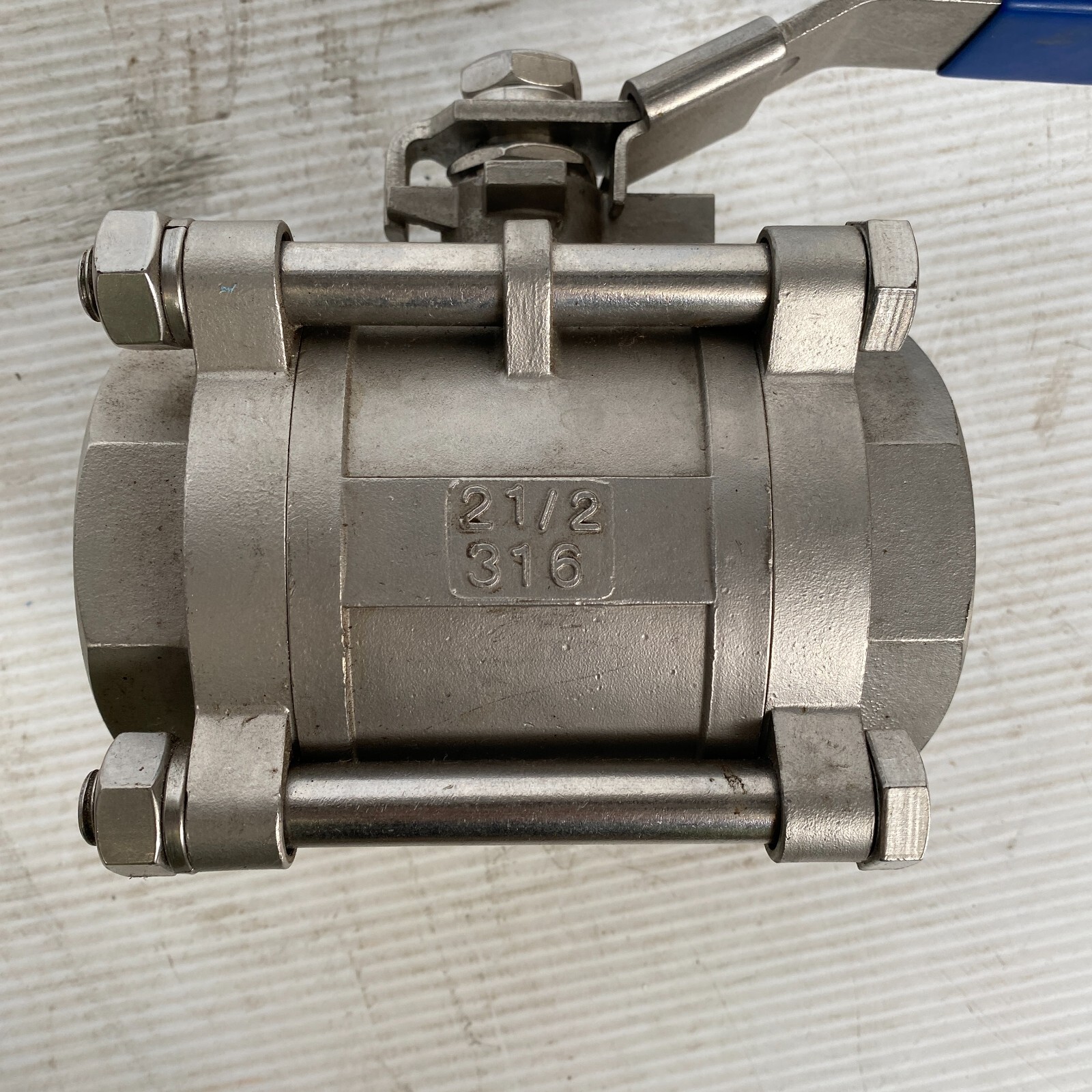2 1/2″ inch 65mm DN65 3 piece 316 stainless steel ball valve NEW WOG 1000