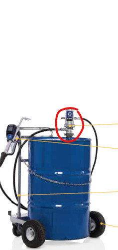 Graco Oil Pump 3:1 24G576 Air Operated Stub Tank Drum Pump, Bung Mount