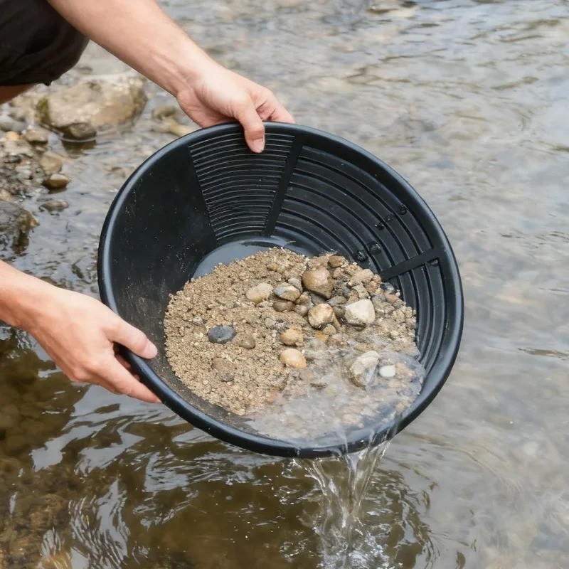 Plastic Gold Mining Pan Basin Gold Panning Tool Lightweight Ergonomic Sieve