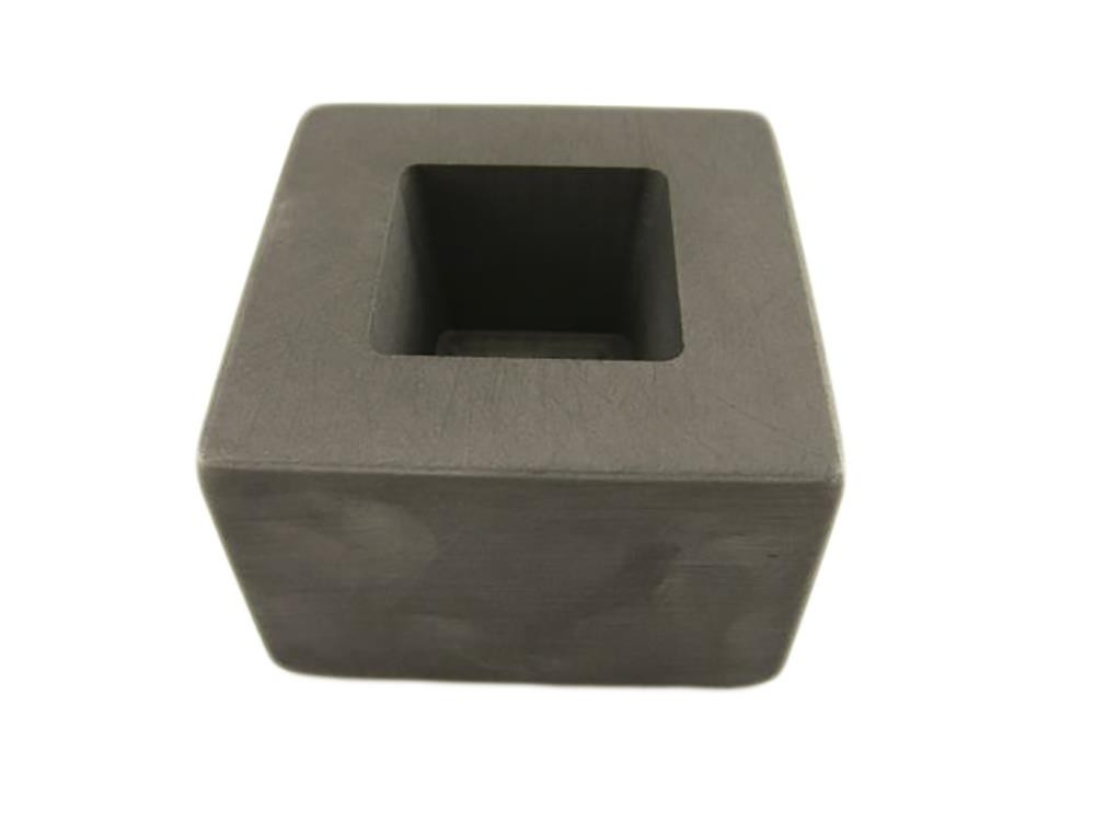 5 oz Gold 2-1/2 oz Silver Bar High Density Graphite Tall Cube Mold Deep Copper