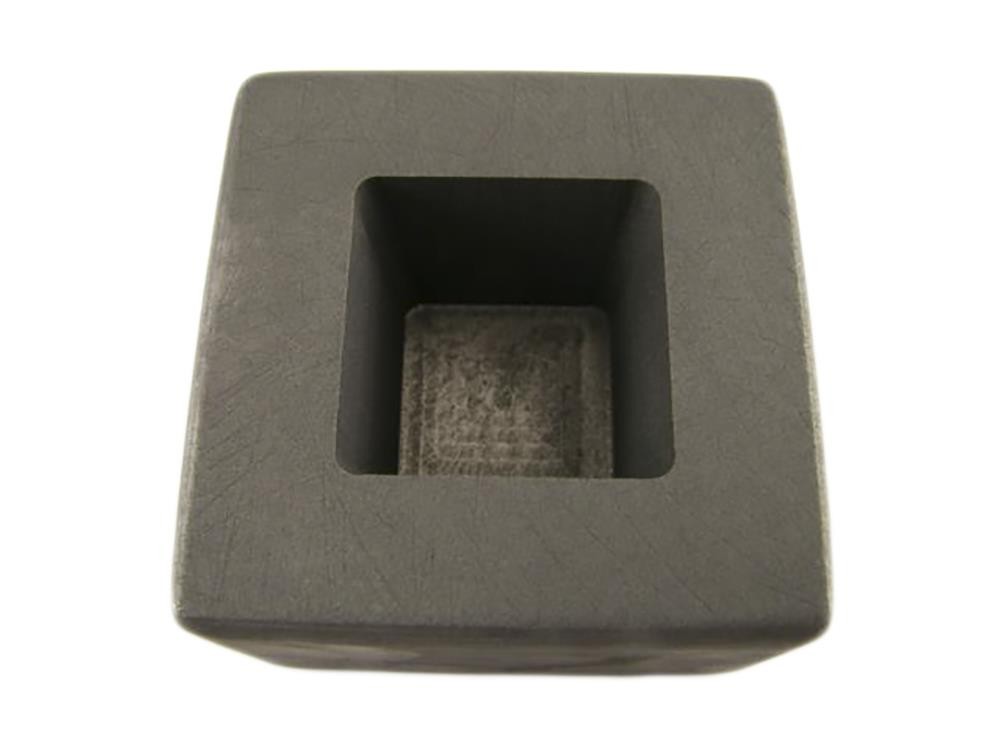 5 oz Gold 2-1/2 oz Silver Bar High Density Graphite Tall Cube Mold Deep Copper