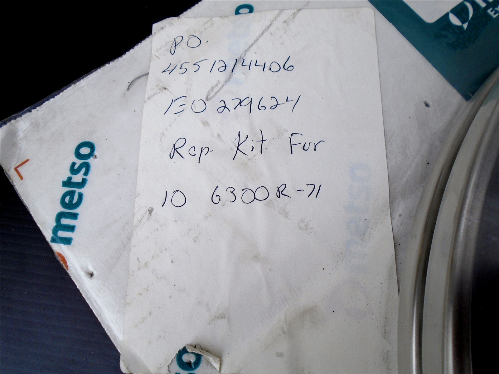 METSO – RKF72WN – Discharge VALVE REPAIR KIT – F/10-6300B-71-3600WN – (NEW)