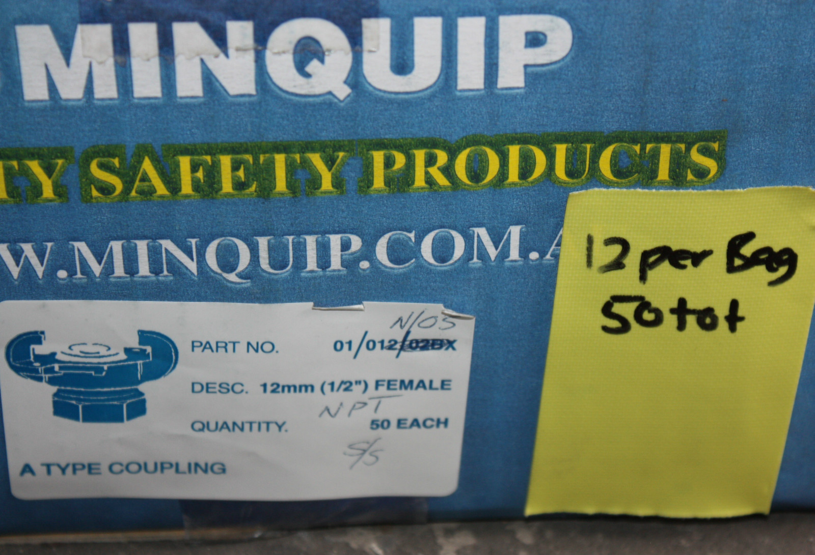 Minquip QTY of 5 1/2″Inch female A type claw coupling air stainless NPT