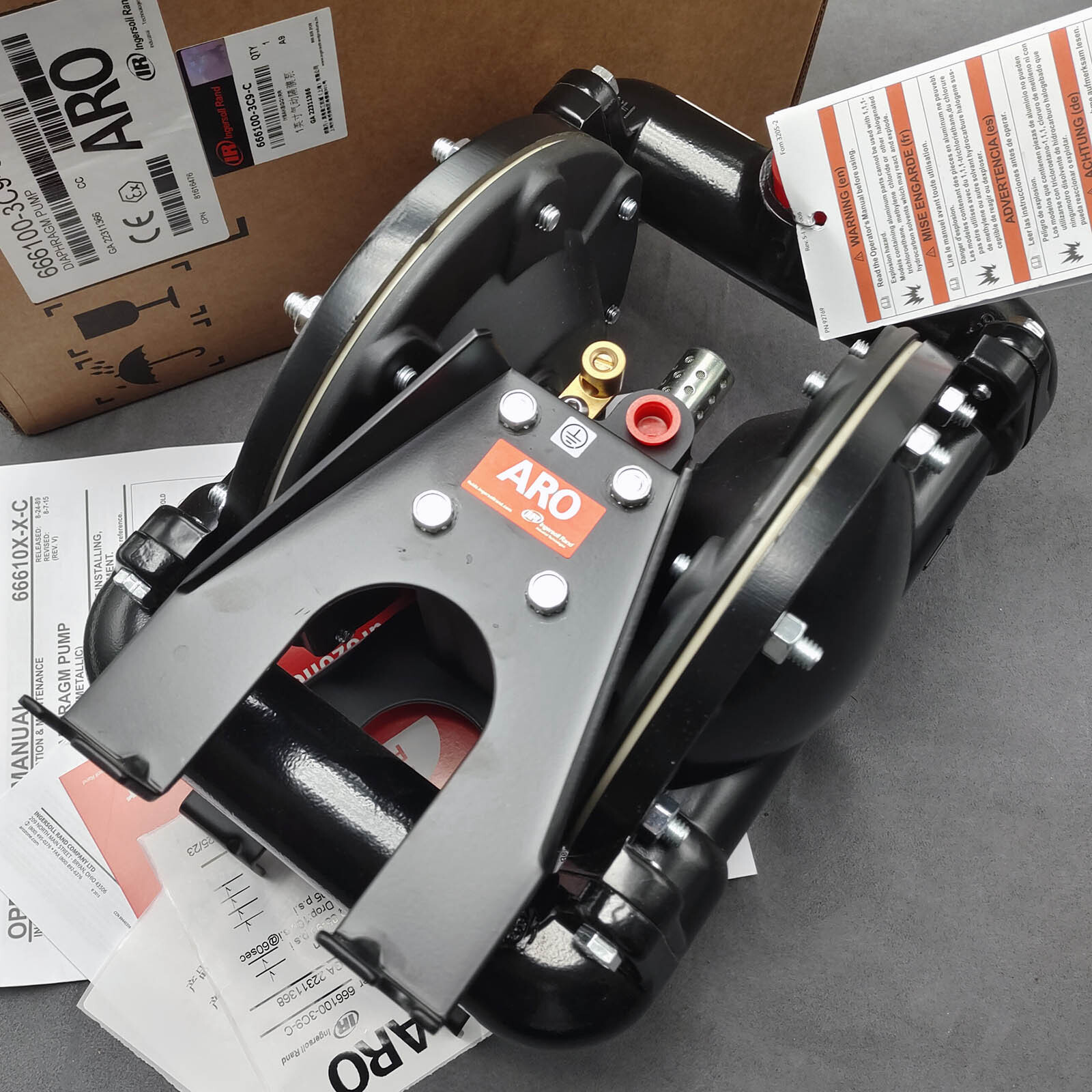 1” Double Diaphragm Pump Air Operated for Aro 666100-3C9-C