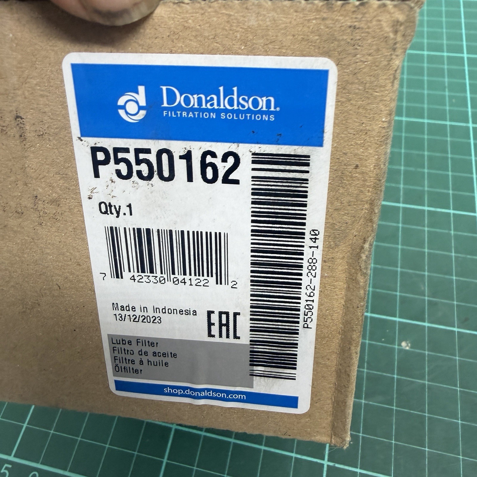 P550162 Donaldson Oil Filter Spin On M20x1.5 Yanmar Kubota Isuzu NOS