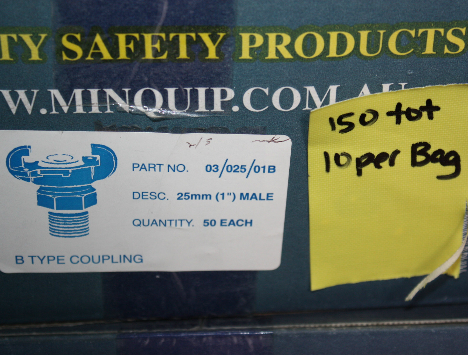 Minquip QTY of 10 1″Inch 25mm B type male claw coupling compressd air 03/025/01B