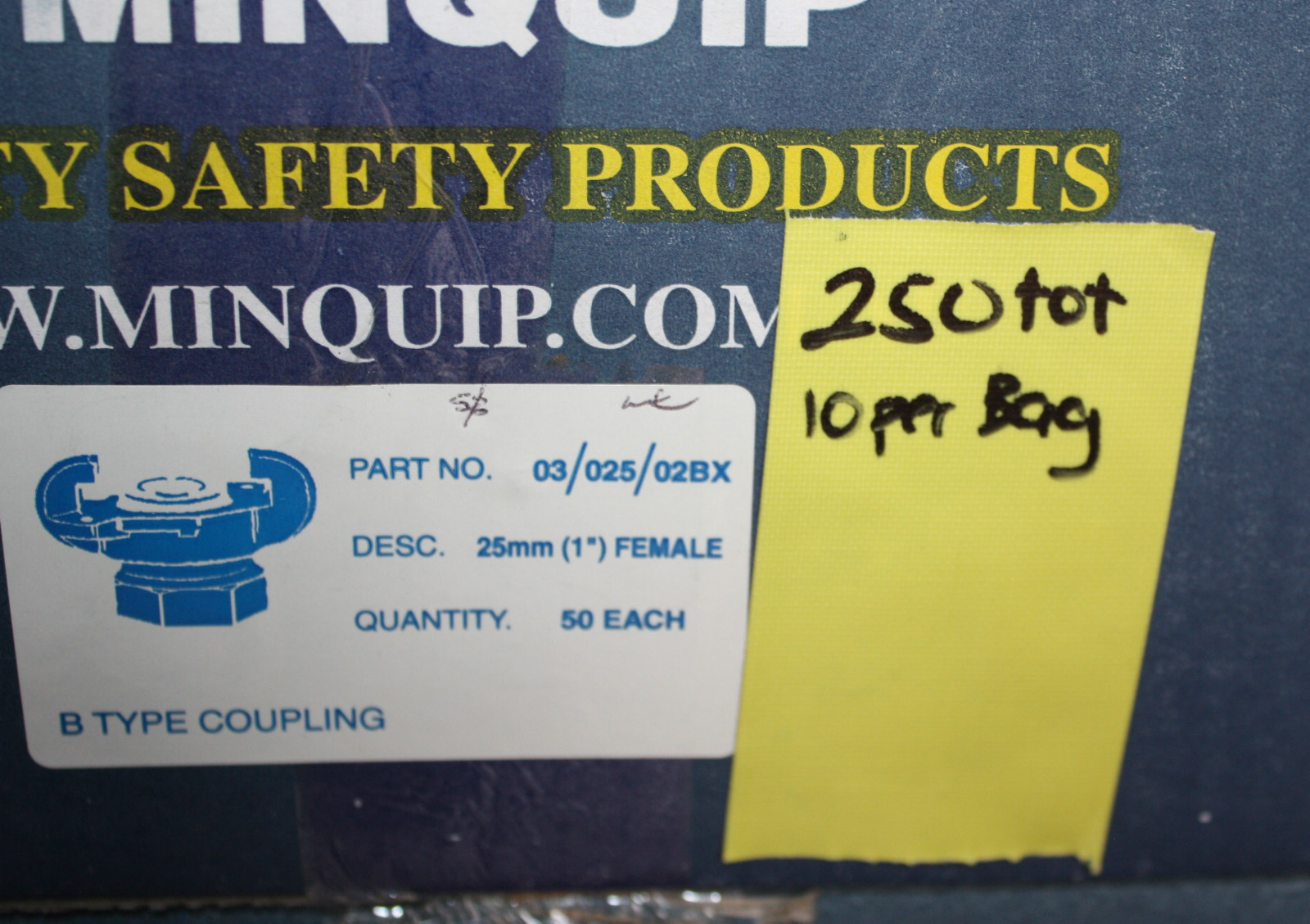 Minquip QTY of 10 1″Inch 25mm B type female claw coupling air 03/025/02BX